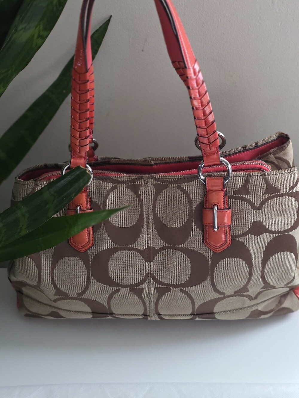 Coach Signature Chelsea Jayden Carryall tote Bag W/silver Hardware & Dust Bag - Picture 9 of 16